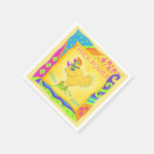 Serviette En Papier Vin un peu poux puissance Personnalisé Jaune (Coin)