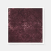 Serviette En Papier Vin Velvety Damask | Glam Grunge de Bordeaux Sangr (Devant)