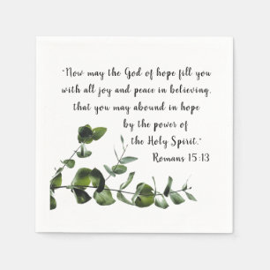 Serviette En Papier Vin Verdure Bible Verse Napkin