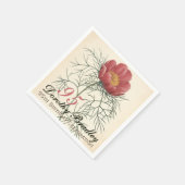 Serviette En Papier Vinatge Botanical Peony 95e Anniversaire de fête P (Coin)