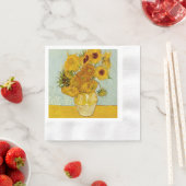 Serviette En Papier Vincent Van Gogh 12 Tournesols Impressionniste (En situation)