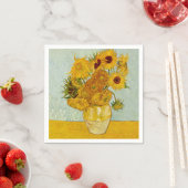 Serviette En Papier Vincent Van Gogh 12 Tournesols Impressionniste (En situation)