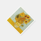 Serviette En Papier Vincent Van Gogh 12 Tournesols Impressionniste (Coin)