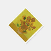 Serviette En Papier Vincent Van Gogh 15 Peinture de tournesols (Coin)