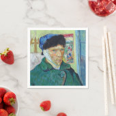 Serviette En Papier Vincent van Gogh - Autoportrait avec oreille bandé (En situation)