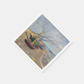 Serviette En Papier Vincent van Gogh - Bateaux de pêche sur la plage (Coin)