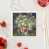 Serviette En Papier Vincent van Gogh - Bouquet de fleurs dans un vase (En situation)