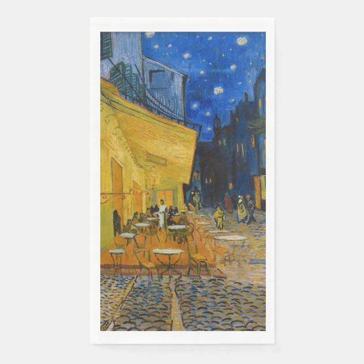 Serviette En Papier Vincent van Gogh - Café Terrasse en soirée (Devant)