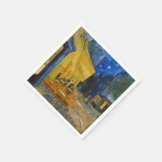 Serviette En Papier Vincent van Gogh - Café Terrasse en soirée (Coin)
