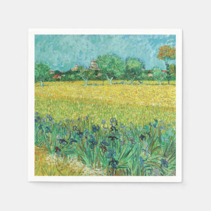 Serviette En Papier Vincent van Gogh - Champ avec Iris près d'Arles
