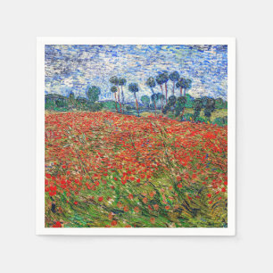 Serviette En Papier Vincent van Gogh - Champ de coquelicots