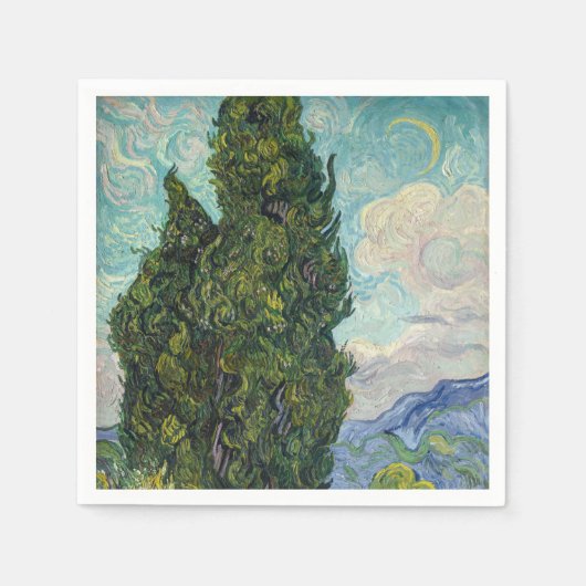 Serviette En Papier Vincent van Gogh - Cyprès (Devant)