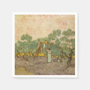 Serviette En Papier Vincent van Gogh - Femmes cueillant des olives