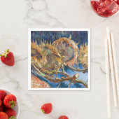 Serviette En Papier Vincent van Gogh - Fleurs de soleil coupées en qua (En situation)