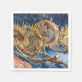Serviette En Papier Vincent van Gogh - Fleurs de soleil coupées en qua (Devant)