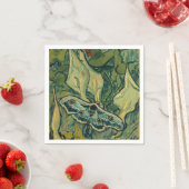 Serviette En Papier Vincent van Gogh - Giant Peacock Moth (En situation)