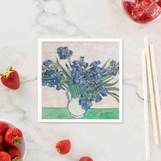 Serviette En Papier Vincent van Gogh - Irises (En situation)