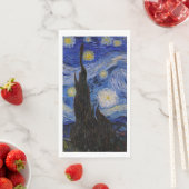 Serviette En Papier Vincent Van Gogh - La nuit étoilée (En situation)