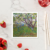 Serviette En Papier Vincent van Gogh - Le verger en fleurs (En situation)