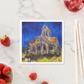 Serviette En Papier Vincent van Gogh - L'église d'Auvers (En situation)