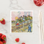 Serviette En Papier Vincent van Gogh - Maisons et figure (En situation)