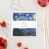 Serviette En Papier Vincent Van Gogh Mariage de nuit Starry (En situation)
