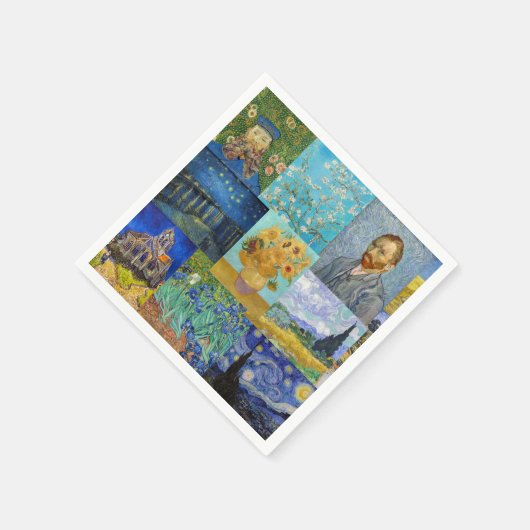Serviette En Papier Vincent Van Gogh - Masterpieces Patchwork (Coin)