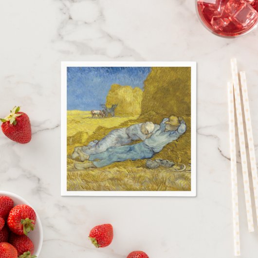 Serviette En Papier Vincent Van Gogh - Mion, Repos / Travail / Siesta (En situation)