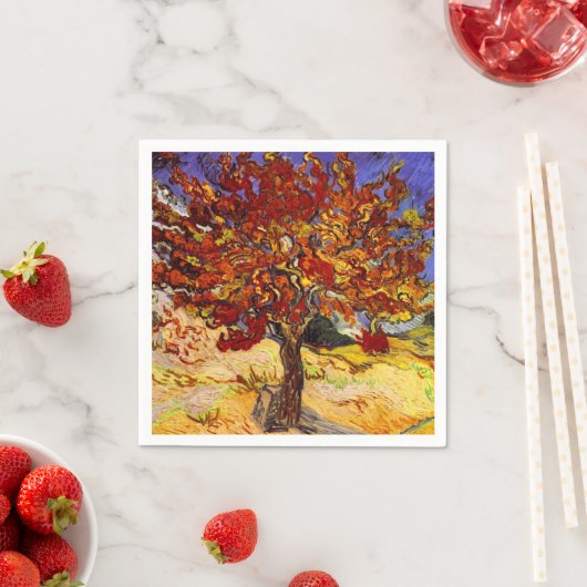 Serviette En Papier Vincent Van Gogh Mulberry Tree Fine Art Painting (En situation)