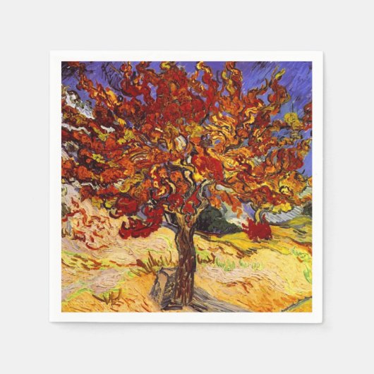 Serviette En Papier Vincent Van Gogh Mulberry Tree Fine Art Painting (Devant)