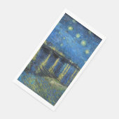 Serviette En Papier Vincent van Gogh - Nuit étoilée sur le Rhône (Coin)