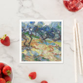 Serviette En Papier Vincent van Gogh - Oliviers : Ciel bleu vif (En situation)