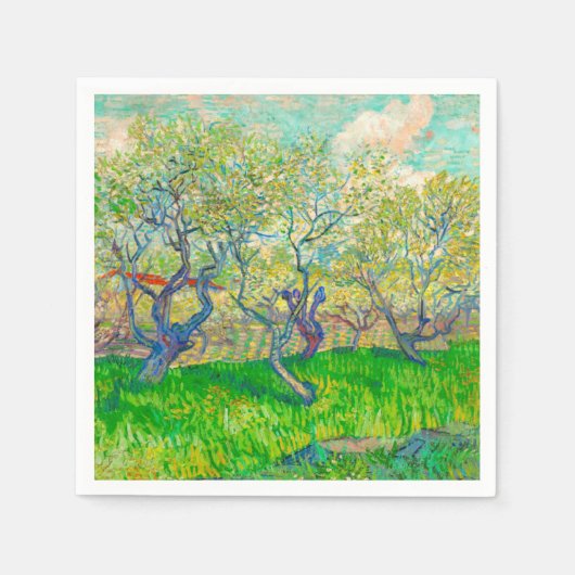 Serviette En Papier Vincent van Gogh Orchard à Blossom (Devant)
