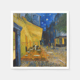 Serviette En Papier Vincent van Gogh - Terrasse de café la nuit