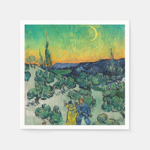 Serviette En Papier Vincent van Gogh - Une promenade au crépuscule