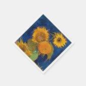 Serviette En Papier Vincent van Gogh - Vase avec cinq tournesols (Coin)