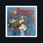 Serviette En Papier Vincent van Gogh - Vase avec Cornflowers & Poppies<br><div class="desc">Vase avec des fleurs de Cornouailles et des pavots - Vincent van Gogh,  Huile sur toile,  1887,  Paris</div>