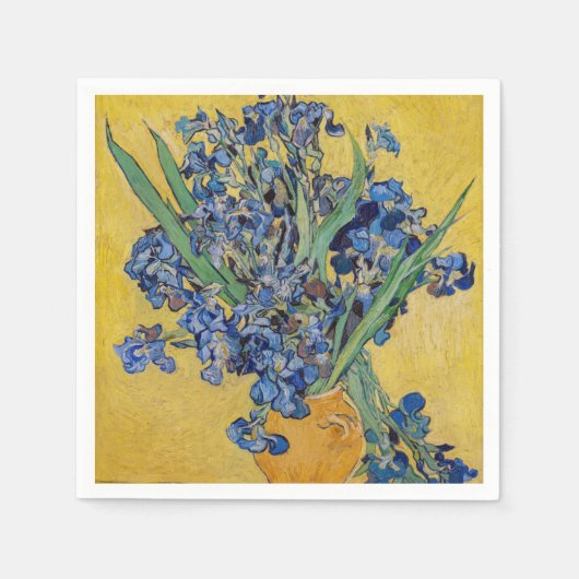 Serviette En Papier Vincent van Gogh - Vase avec Irises (Devant)