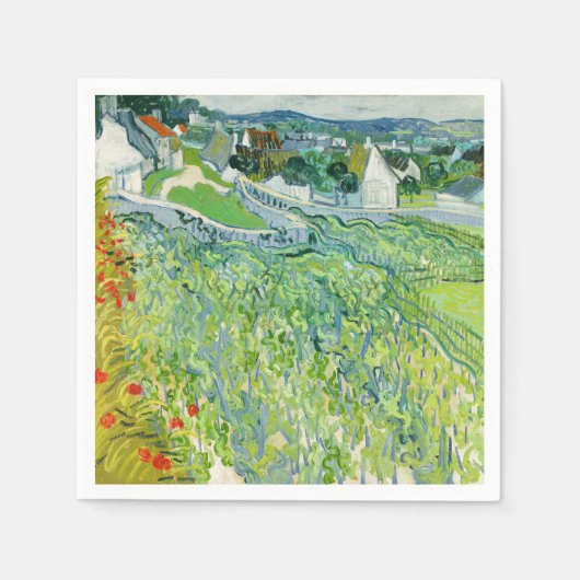 Serviette En Papier Vincent van Gogh - Vignobles à Auvers (Devant)