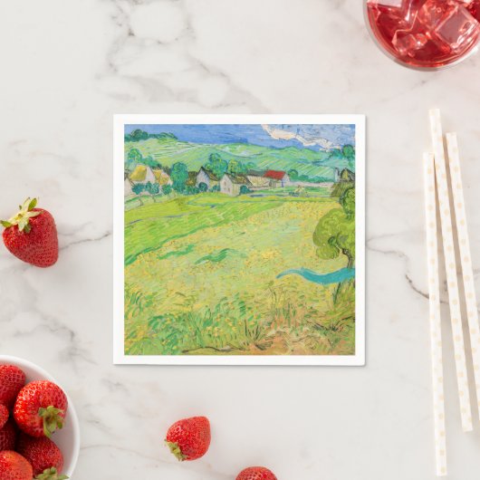 Serviette En Papier Vincent van Gogh - Vue des Vessenots près d'Auvers (En situation)