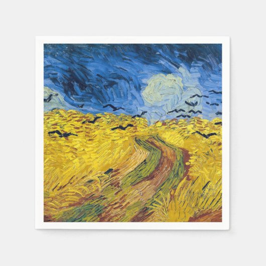 Serviette En Papier Vincent van Gogh - Wheatfield with Crows (Devant)
