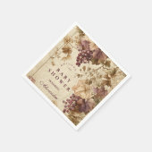 Serviette En Papier Vineyard Grape Floral Baby Shower (Coin)