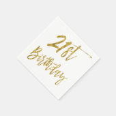 Serviette En Papier Vingt-première huile d'or serviettes d'anniversair (Coin)