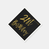 Serviette En Papier Vingt-première huile d'or serviettes d'anniversair (Coin)
