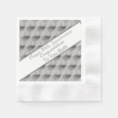 Serviette En Papier Vingtième anniversaire Mariage Platine (Devant)