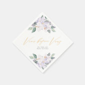 Serviette En Papier Vino aquarelle avant Vows Fête des mariées Fleurs (Coin)