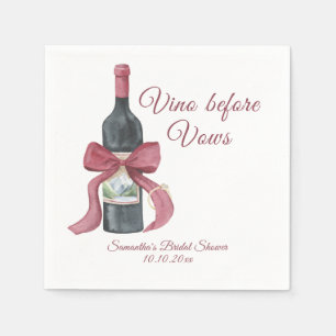 Serviette En Papier Vino avant les vœux Enterrement de vie de jeune fi