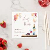 Serviette En Papier Vino avant voeux vin nuptiale douche imprimé (En situation)
