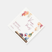 Serviette En Papier Vino avant voeux vin nuptiale douche imprimé (Coin)