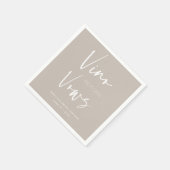Serviette En Papier Vino avant vows Cream Taupe Bachelorette (Coin)